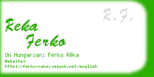 reka ferko business card